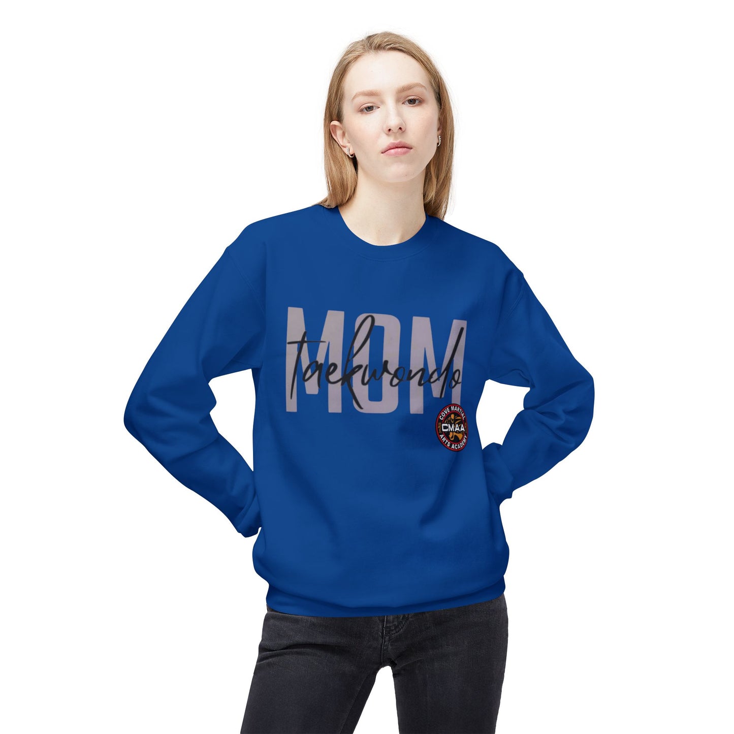 Taekwondo Mom Softstyle Fleece Crewneck Sweatshirt