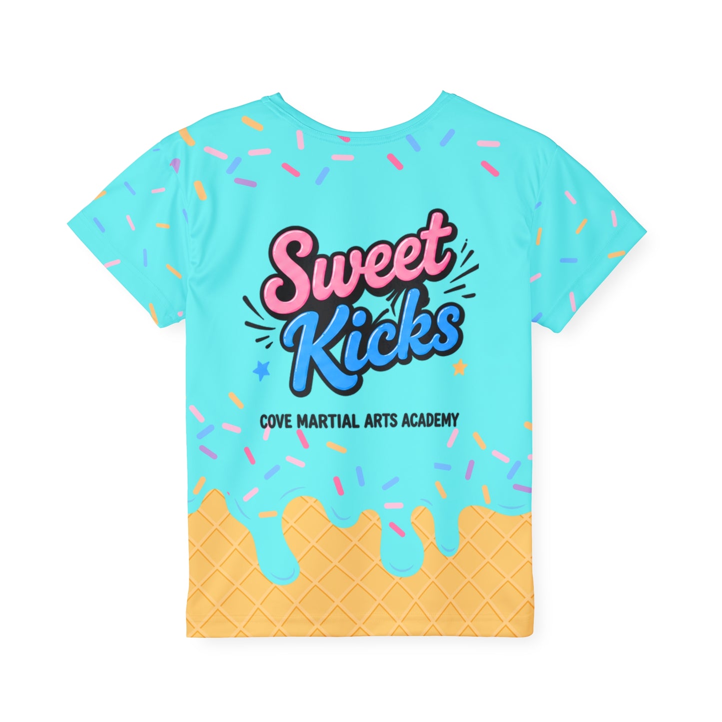 Teal Sweet Kicks Kids Sports Jersey (AOP)
