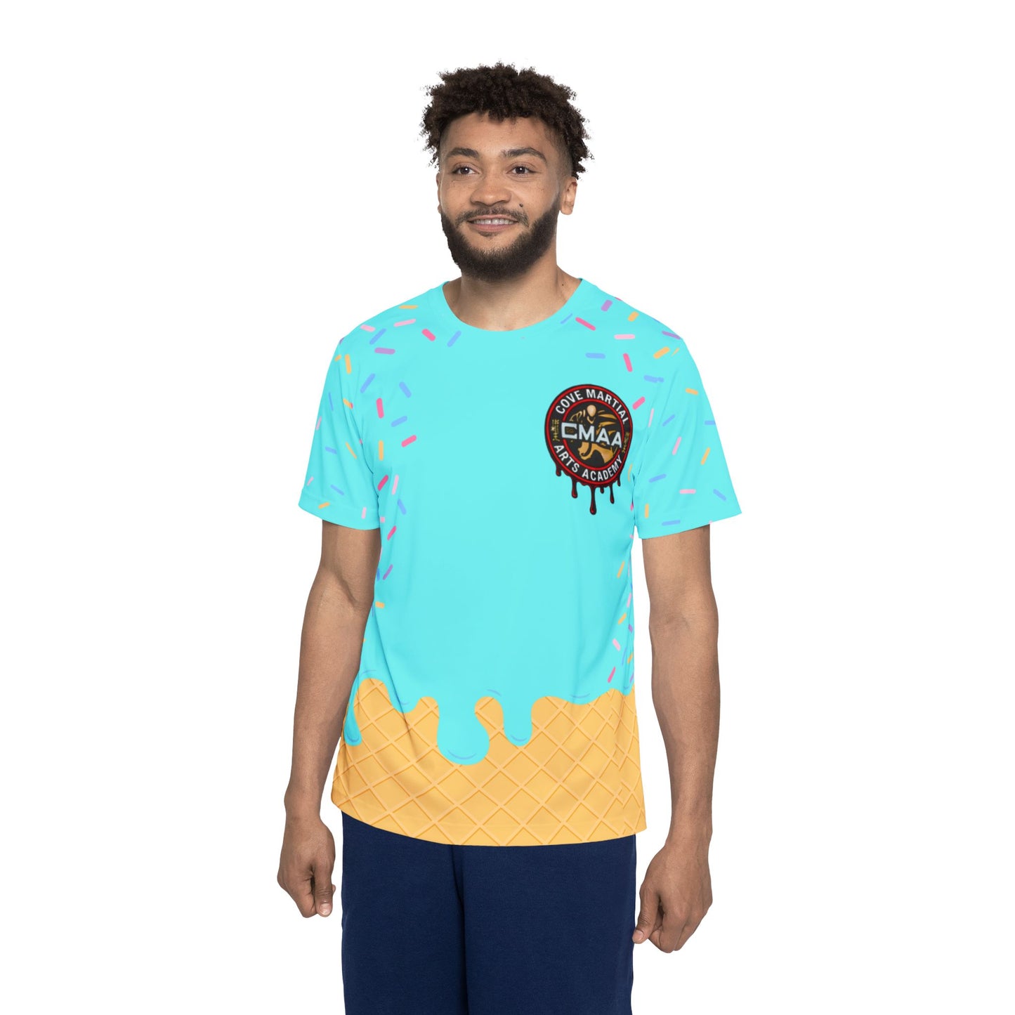 Teal Sweet Kicks Men's Sports Jersey (AOP)