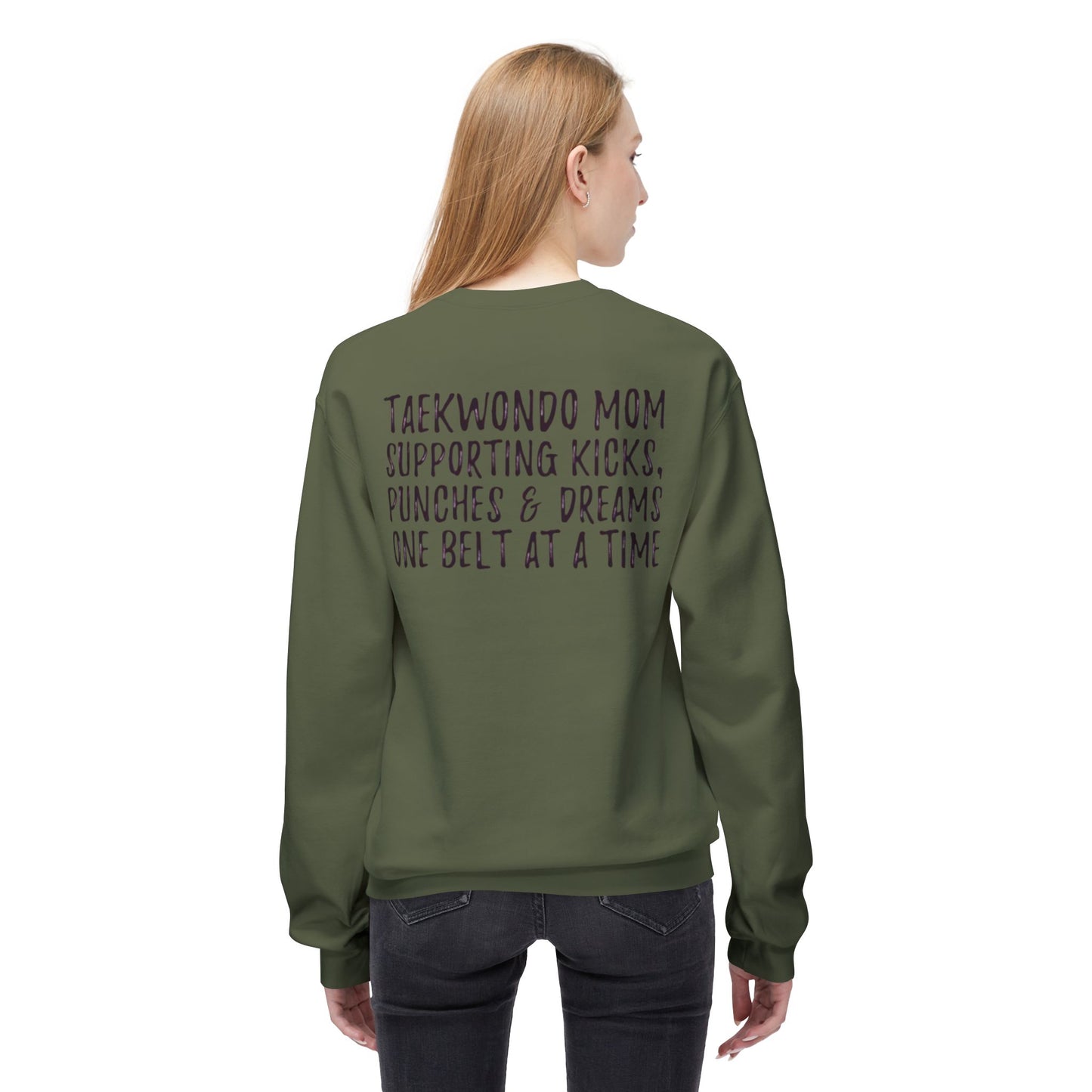Taekwondo Mom Softstyle Fleece Crewneck Sweatshirt