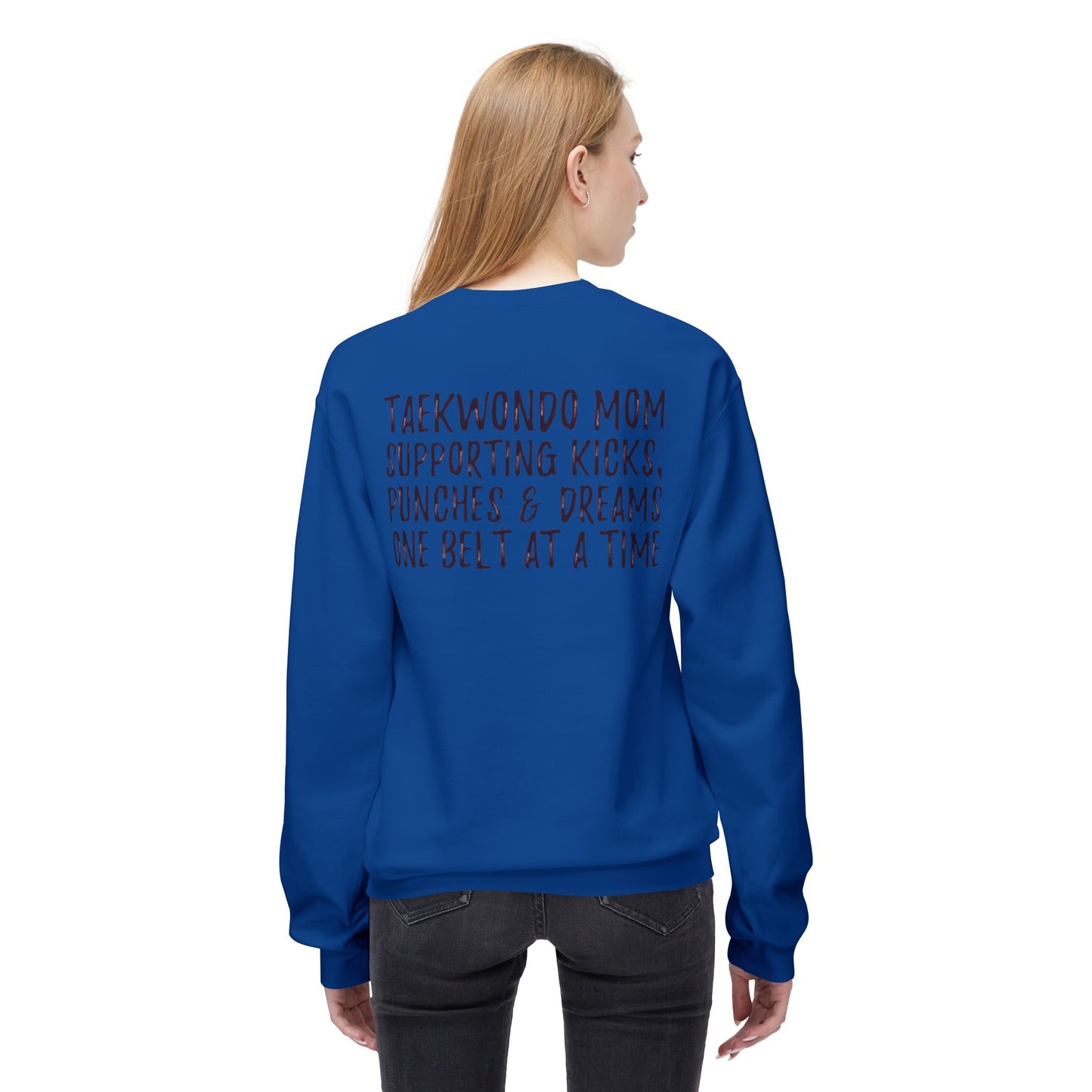 Taekwondo Mom Softstyle Fleece Crewneck Sweatshirt