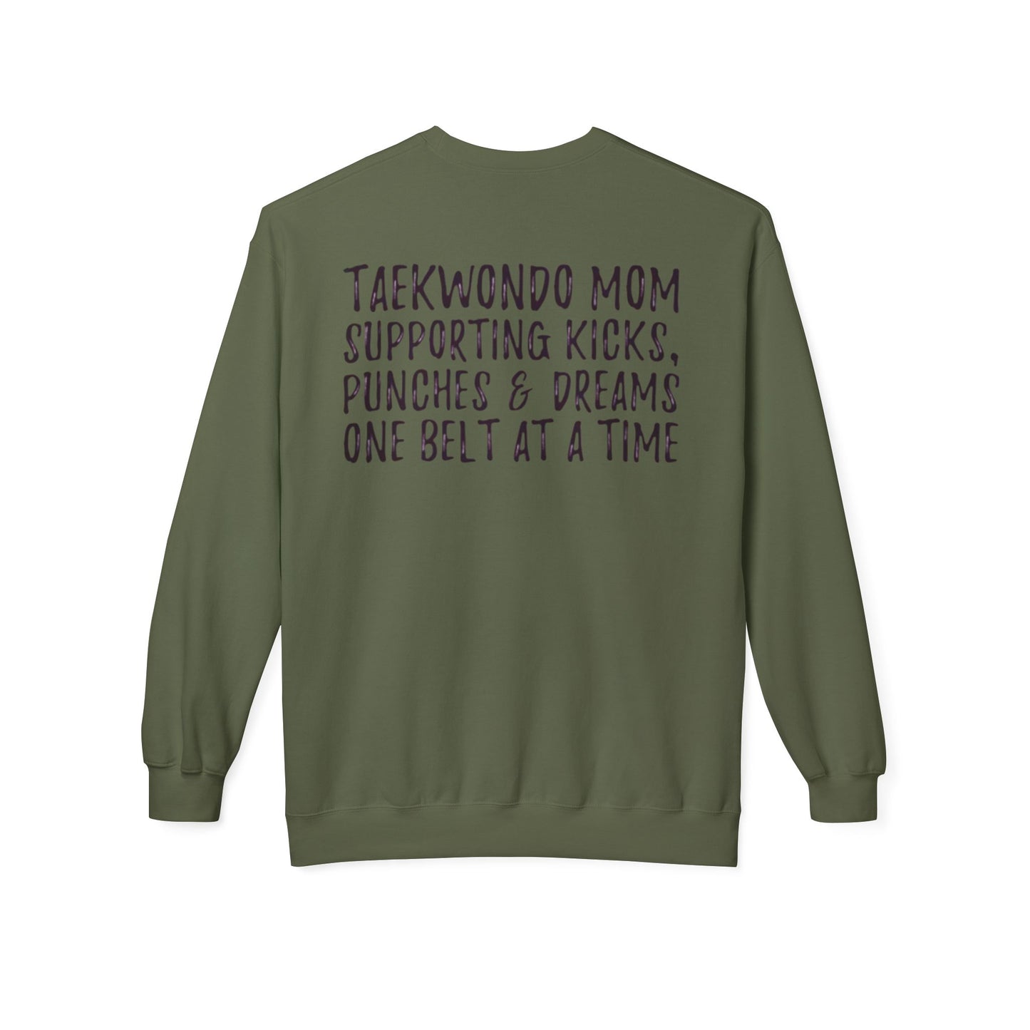 Taekwondo Mom Softstyle Fleece Crewneck Sweatshirt