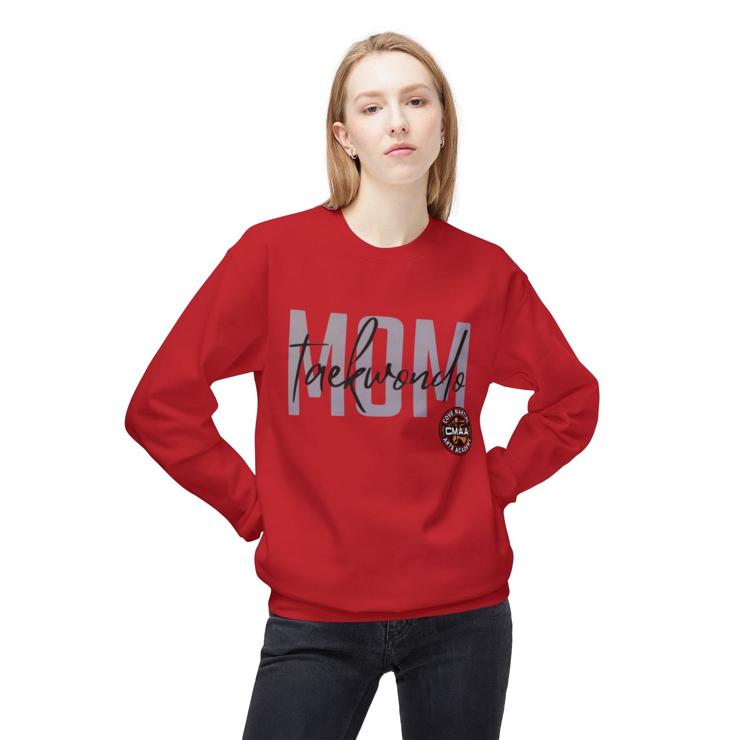 Taekwondo Mom Softstyle Fleece Crewneck Sweatshirt
